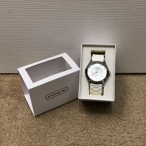 Coach Maddy white silicone watch